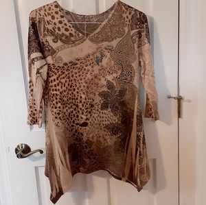 Gold and studded animal print Cactus tunic